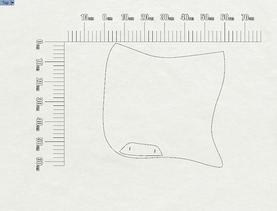 Skizze der Maße der Antikschabracke